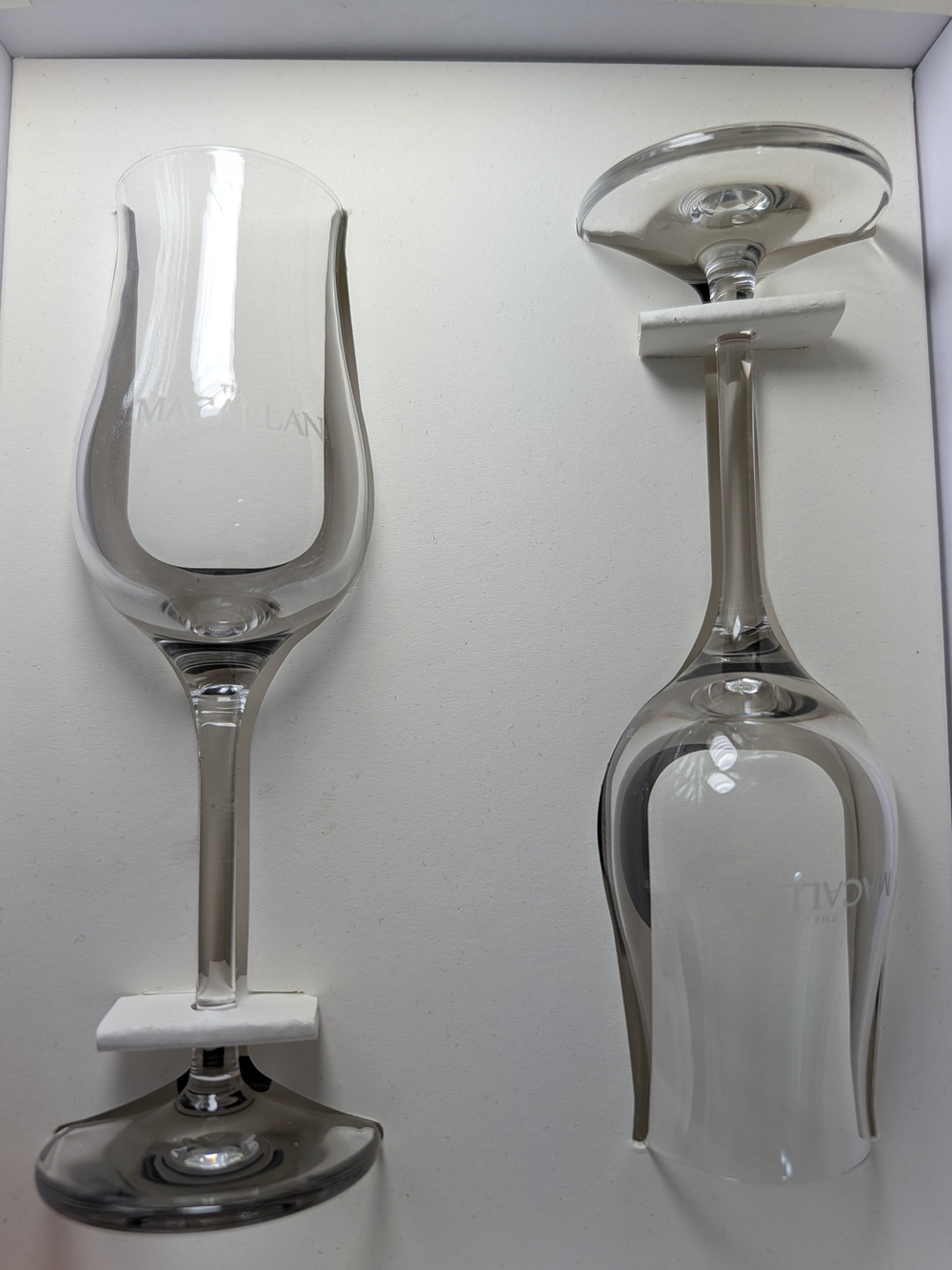 NIB The Macallan Crystal Whisky Nosing Tasting Glasses Set of 2 Collectible